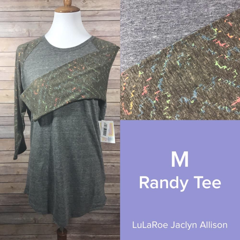 LuLaRoe Randy Baseball Tee, 3/4 length sleeves